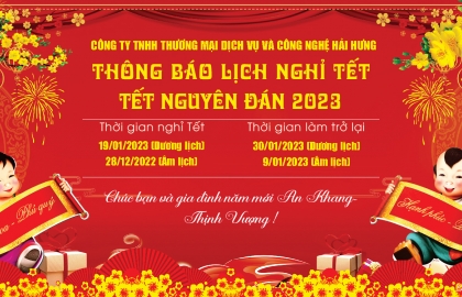 Thông báo lịch nghỉ Tết Nguyên Đán 2023